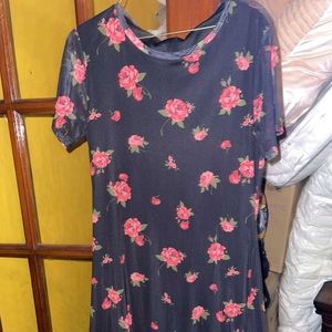 Short sleeve mesh dress